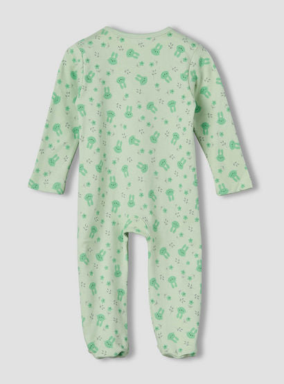 Juniors Cotton Round Neck Long Sleeve Sleepsuit with Zip Closure-baby-girls-clothing-nightwear-sleepsuits-image-2
