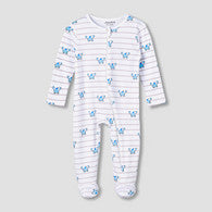 Juniors Cotton Round Neck Long Sleeve Sleepsuit with Zip Closure-undefined-image-1