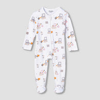 Juniors Cotton Round Neck Long Sleeve Sleepsuit with Zip Closure-undefined-image-1