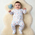 Juniors Cotton Round Neck Long Sleeve Sleepsuit with Zip Closure - Multicolour / 12-18 mths