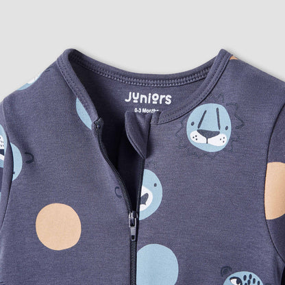 Juniors Printed Closed Feet Sleepsuit with Long Sleeves
