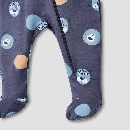 Juniors Printed Closed Feet Sleepsuit with Long Sleeves