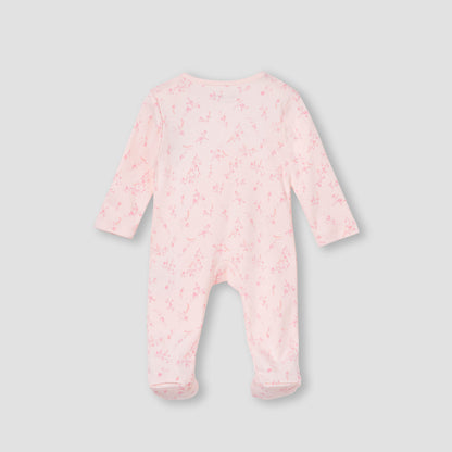 Juniors Floral Print Sleepsuit with Zip Closure