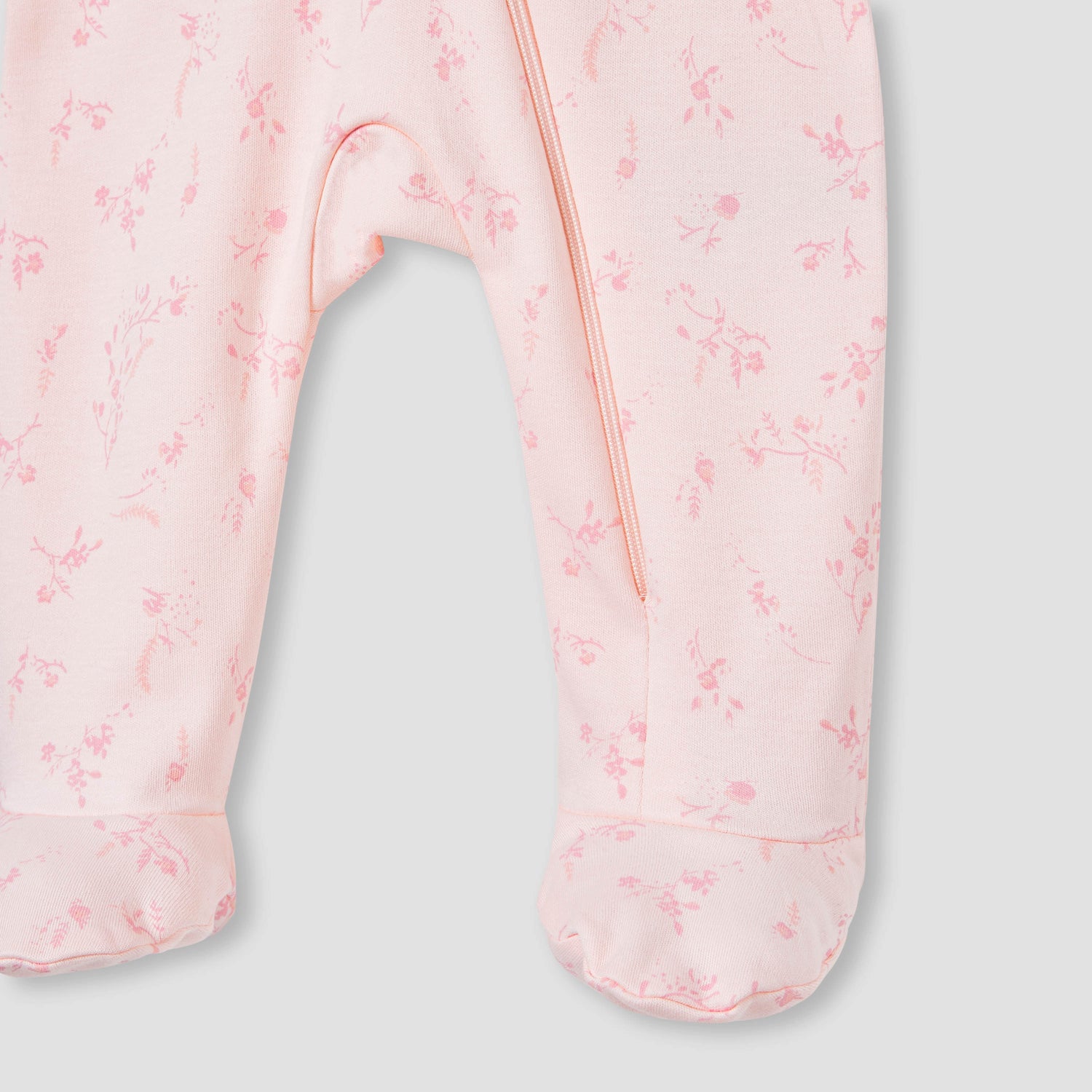 Juniors Floral Print Sleepsuit with Zip Closure