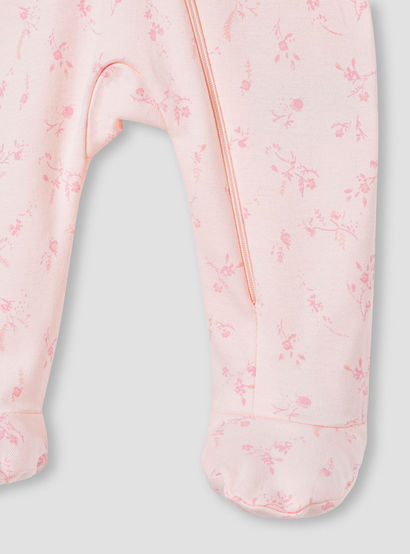 Juniors Floral Print Sleepsuit with Zip Closure-baby-girls-clothing-nightwear-sleepsuits-image-4