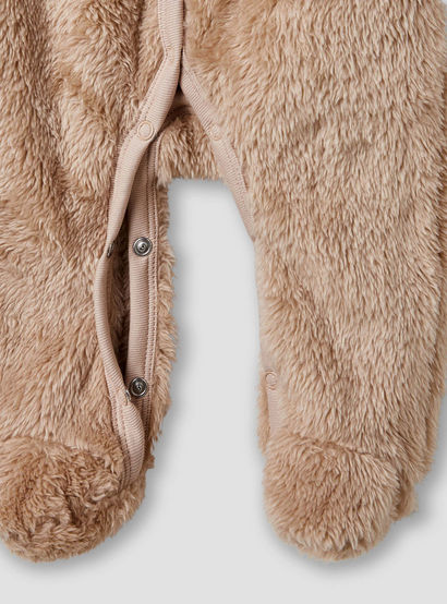 Juniors Faux Fur Closed Feet Sleepsuit with Long Sleeves-baby-boys-clothing-nightwear-sleepsuits-image-4