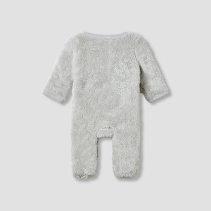 Juniors Crew Neck Sleepsuit with Faux Fur - Polyester - Long Sleeves