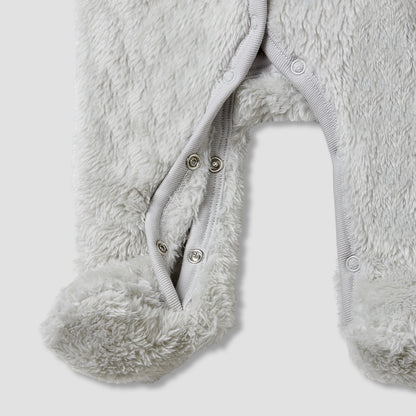 Juniors Crew Neck Sleepsuit with Faux Fur - Polyester - Long Sleeves