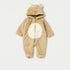 Juniors Faux Fur Textured Hooded Sleepsuit with Zip Closure - Beige / 9-12 mths