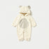 Juniors Faux Fur Textured Hooded Sleepsuit with Applique Detail and Zip Closure