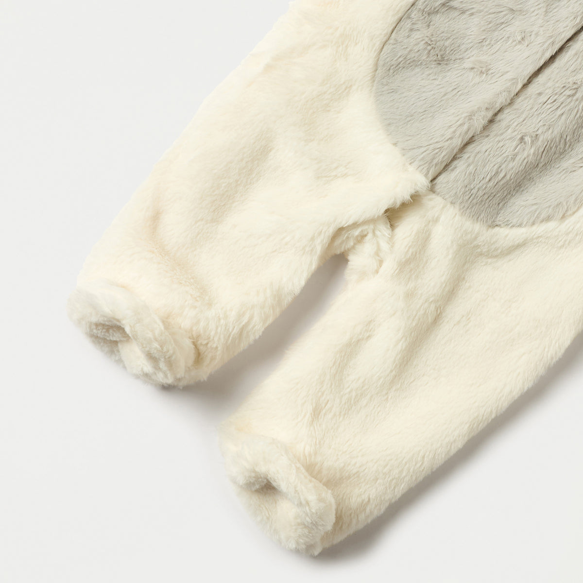 Juniors Faux Fur Textured Hooded Sleepsuit with Applique Detail and Zip Closure