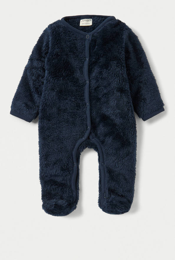 Juniors Plush Closed Feet Sleepsuit with Long Sleeves