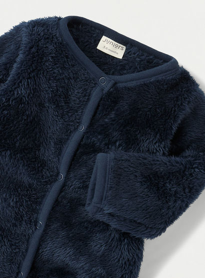 Juniors Plush Closed Feet Sleepsuit with Long Sleeves-baby-boys-clothing-nightwear-sleepsuits-image-3
