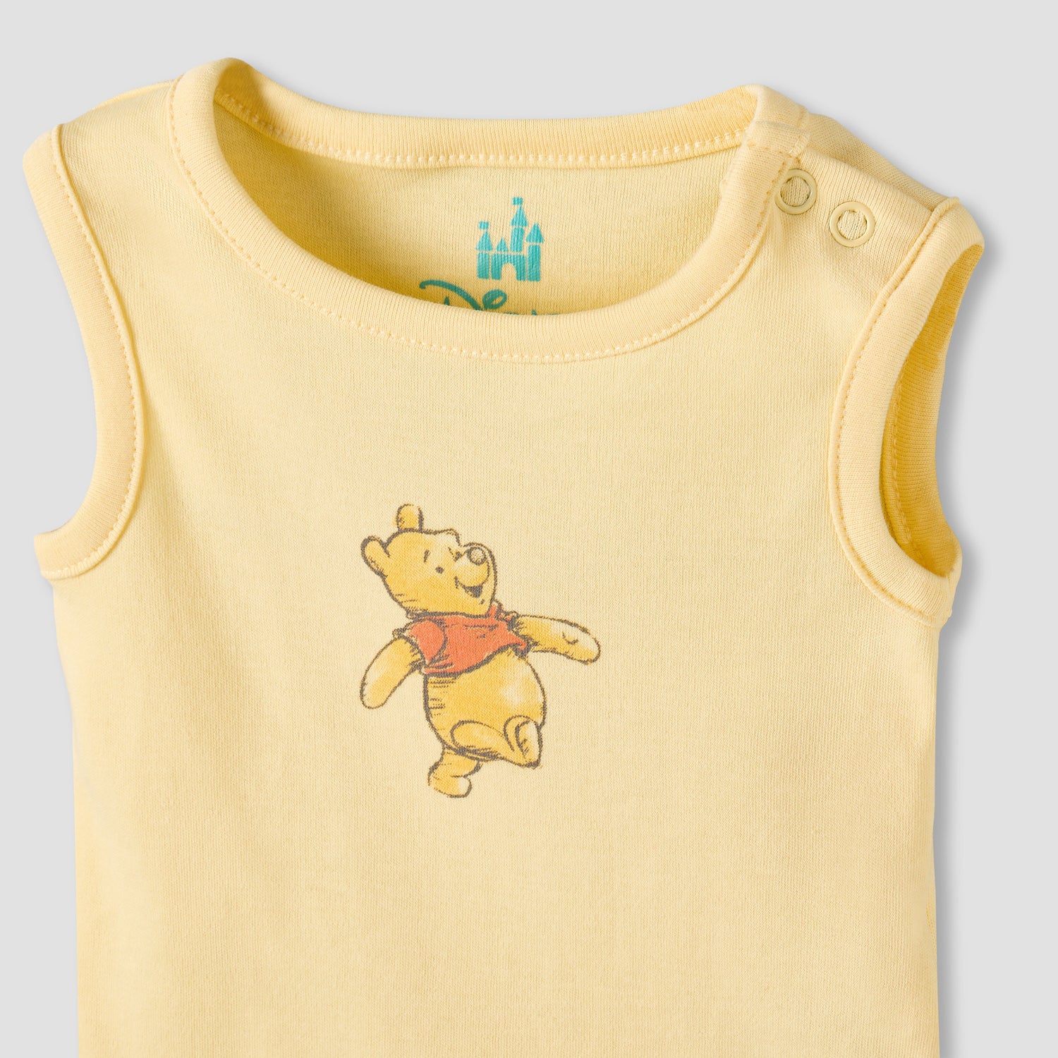 Pack of 3 Disney Round Neck Sleeveless Bodysuit with Winnie the Pooh Print
