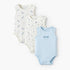 Pack of 3 Juniors Crew Neck Sleeveless Bodysuit with Cute Print - Blue / 12-18 mths