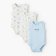 Pack of 3 Juniors Crew Neck Sleeveless Bodysuit with Cute Print-undefined-image-1