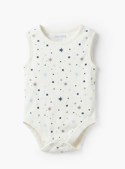 Pack of 3 Juniors Crew Neck Sleeveless Bodysuit with Cute Print-baby-boys-clothing-bodysuits-image-6