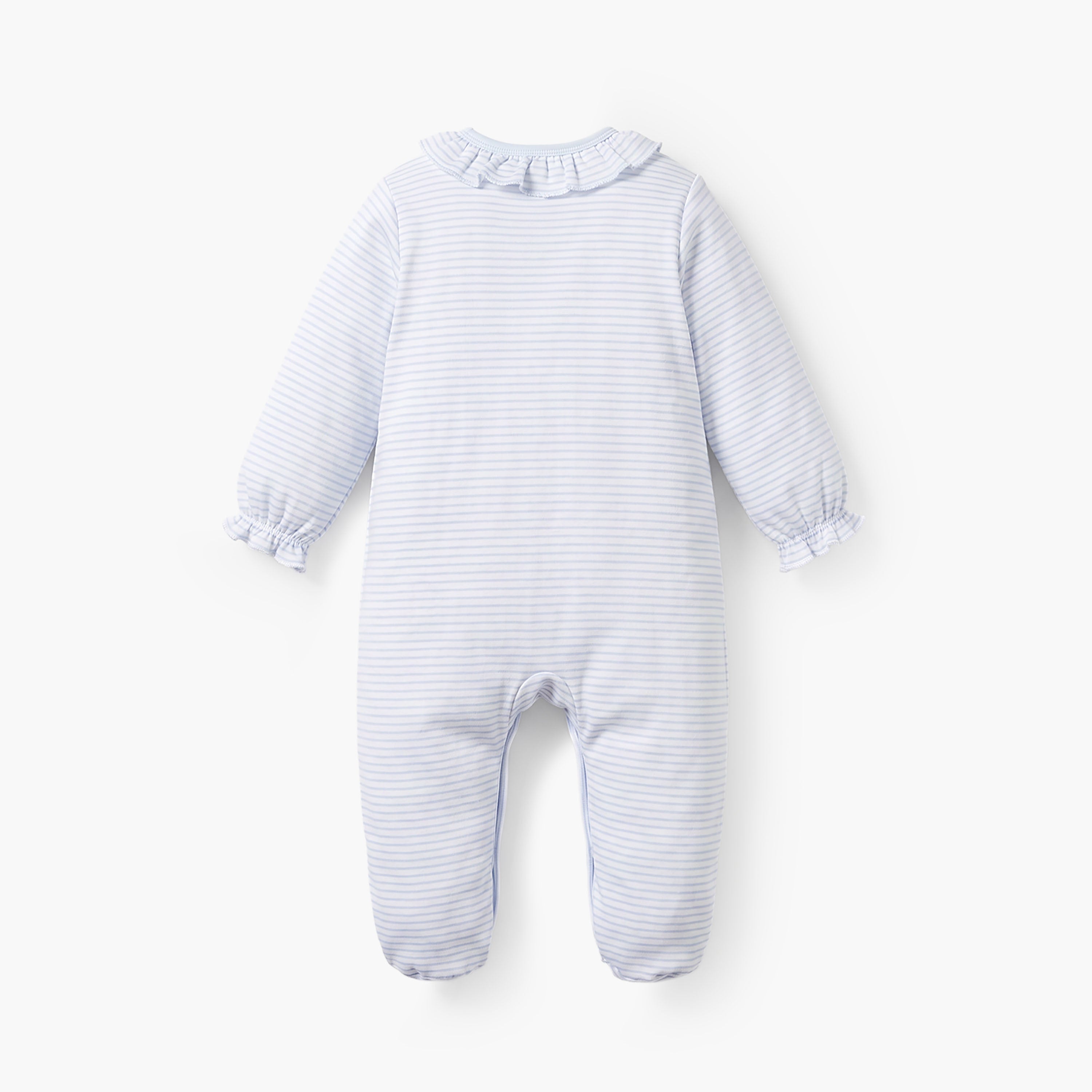 Juniors Cotton Crew Neck Long Sleeves Sleepsuit with Aquatic Print