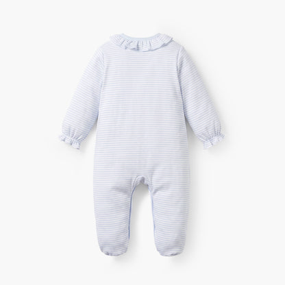 Juniors Cotton Crew Neck Long Sleeves Sleepsuit with Aquatic Print