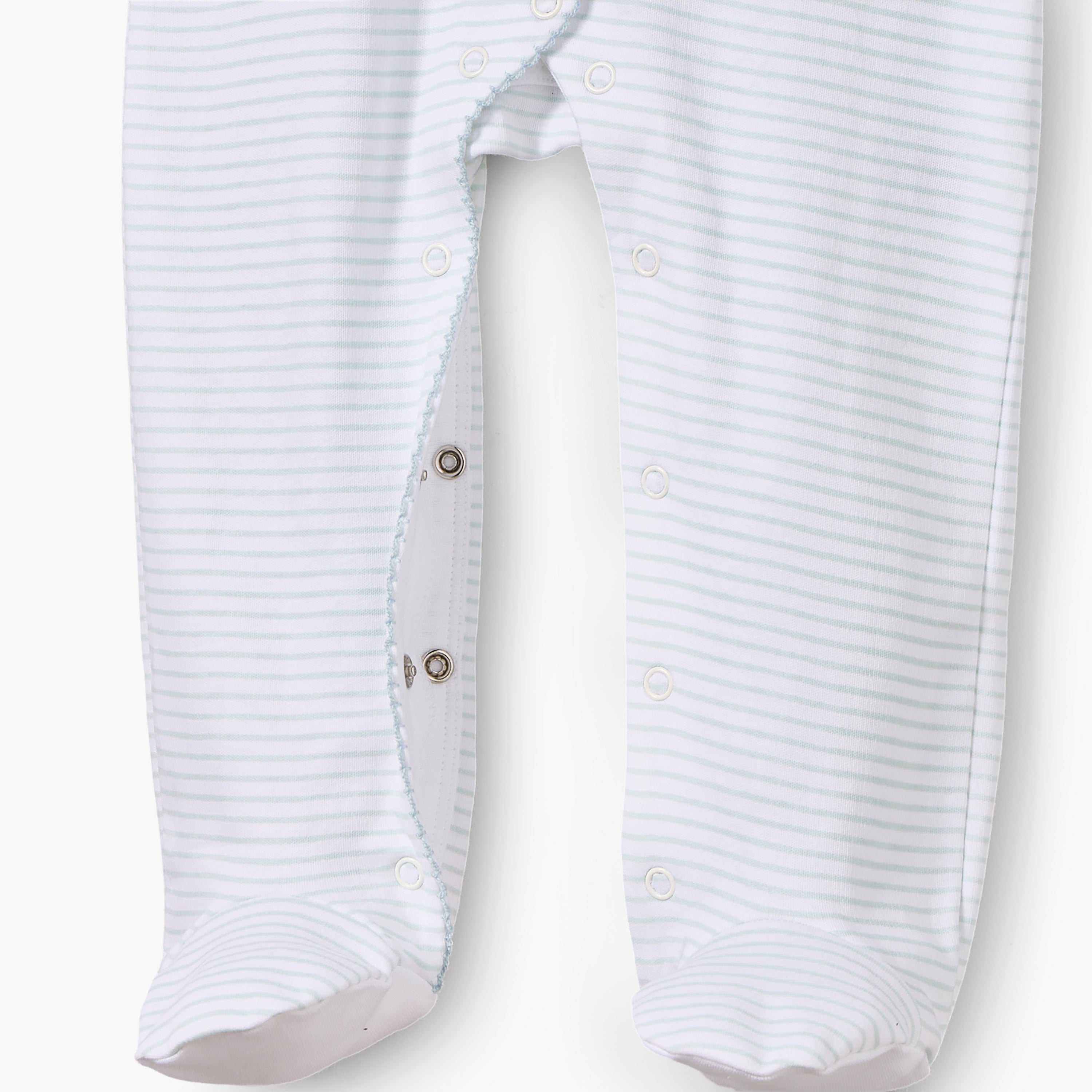 Juniors Cotton Crew Neck Long Sleeves Sleepsuit with Aquatic Print