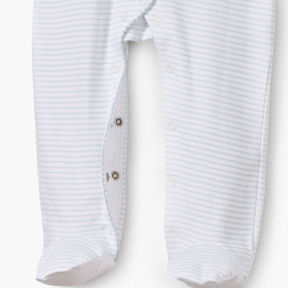Juniors Cotton Crew Neck Long Sleeves Sleepsuit with Aquatic Print