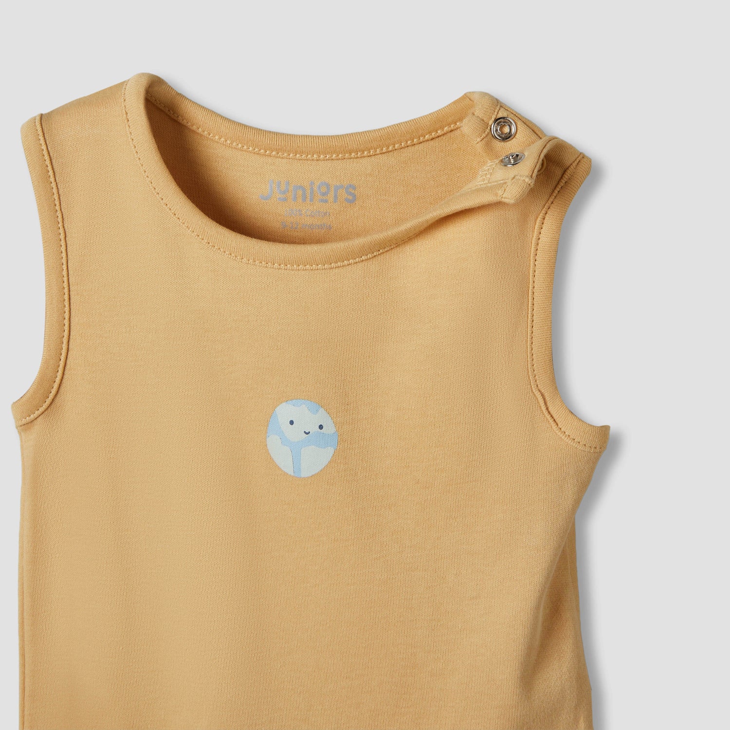 Pack of 3 Juniors Cotton Sleeveless Bodysuit with Space Print