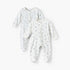 Pack of 2 Juniors Cotton Crew Neck Long Sleeves Sleepsuit with Snap Button Closure - Blue / 9-12 mths
