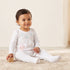 Juniors Cotton Crew Neck Long Sleeves Sleepsuit with Aquatic Print - White / 9-12 mths