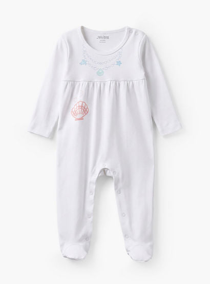 Juniors Cotton Crew Neck Long Sleeves Sleepsuit with Aquatic Print-baby-girls-clothing-nightwear-sleepsuits-image-2