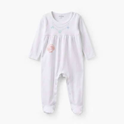Juniors Cotton Crew Neck Long Sleeves Sleepsuit with Aquatic Print