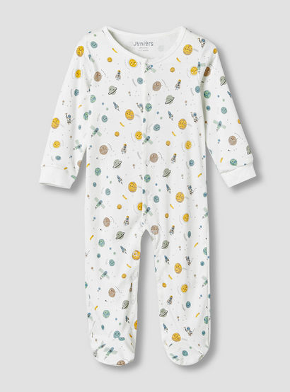 Pack of 2 Juniors Cotton Long Sleeves Sleepsuit with Space Print-baby-boys-clothing-nightwear-sleepsuits-image-3