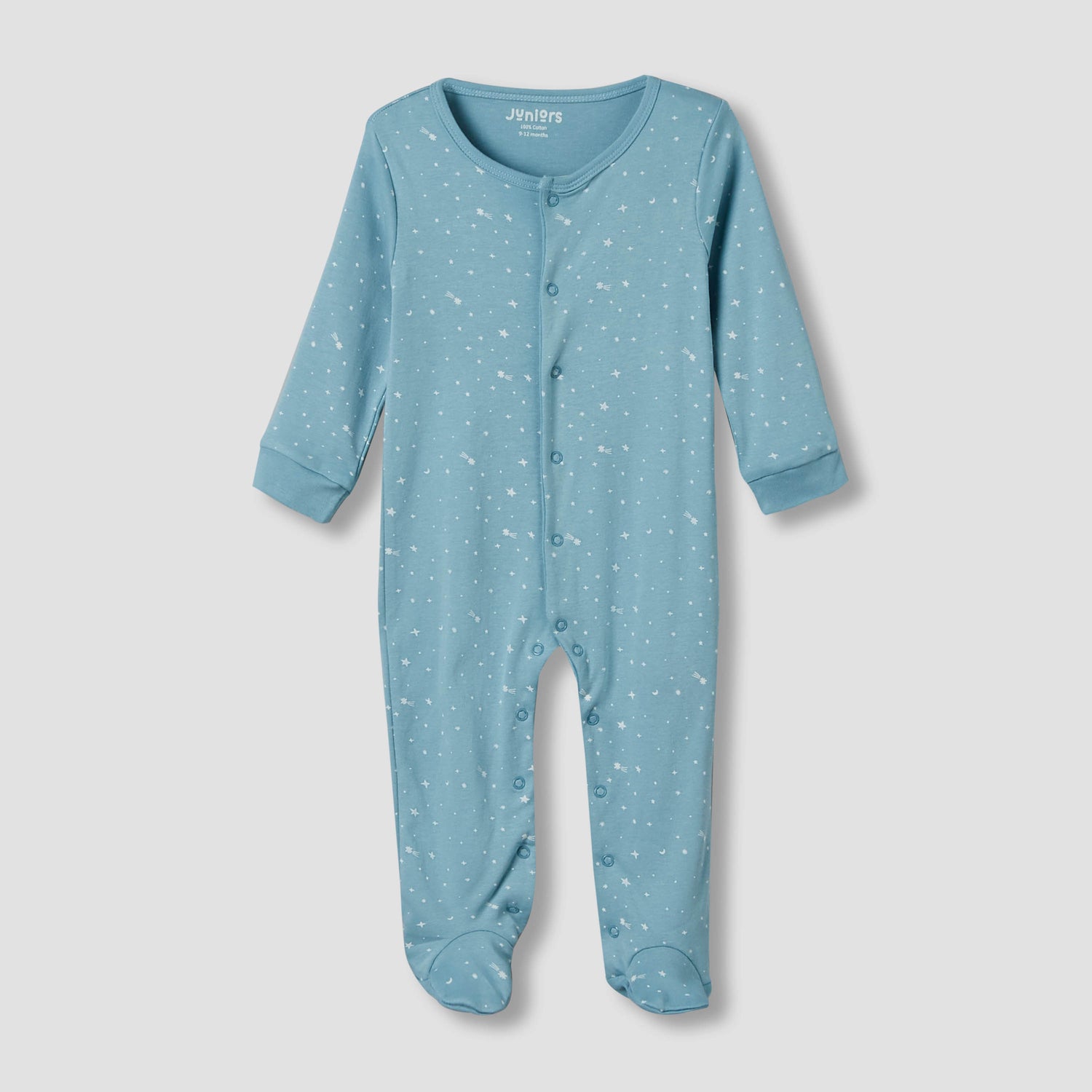 Pack of 2 Juniors Cotton Long Sleeves Sleepsuit with Space Print
