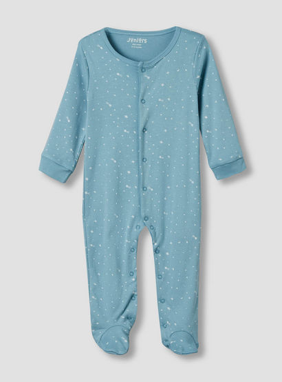 Pack of 2 Juniors Cotton Long Sleeves Sleepsuit with Space Print-baby-boys-clothing-nightwear-sleepsuits-image-4