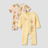 Set of 2 Disney Cotton Round Neck Sleepsuit and Romper with Winnie the Pooh Print - Yellow / 12-18 mths