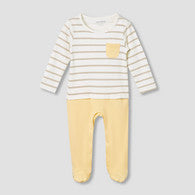 Juniors Striped Sleepsuit with Pocket-undefined-image-1