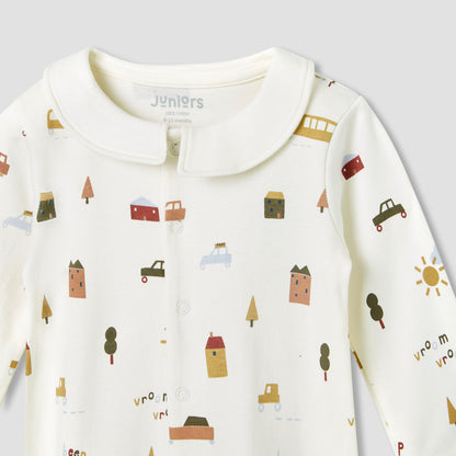 Juniors Printed Sleepsuit with Long Sleeves