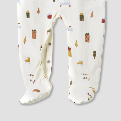 Juniors Printed Sleepsuit with Long Sleeves