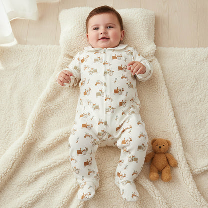 Juniors Printed Sleepsuit with Long Sleeves
