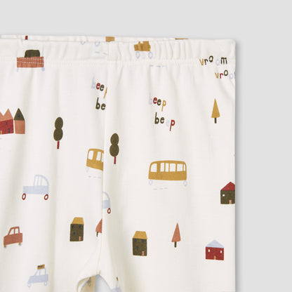 Juniors Pyjama Set with Farmyard Print – Cotton – Long Sleeve – Collared Neck