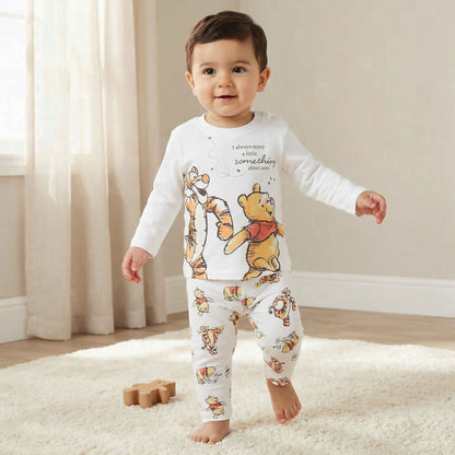 Pack of 2 Disney Cotton Long Sleeves Pyjama Set with Winnie the Pooh Print