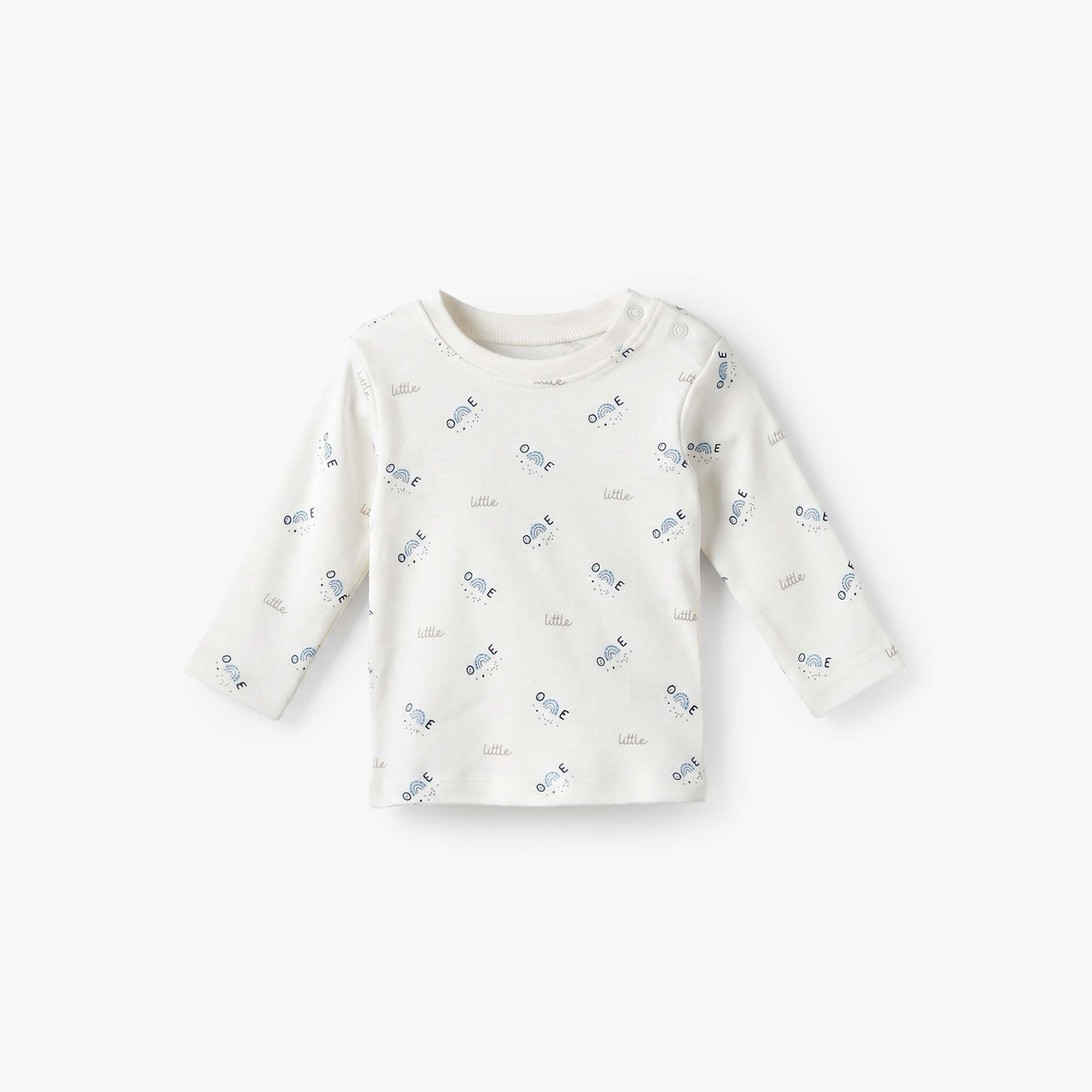 Juniors Cotton Crew Neck Long Sleeves Pyjama Set with Celestial Print