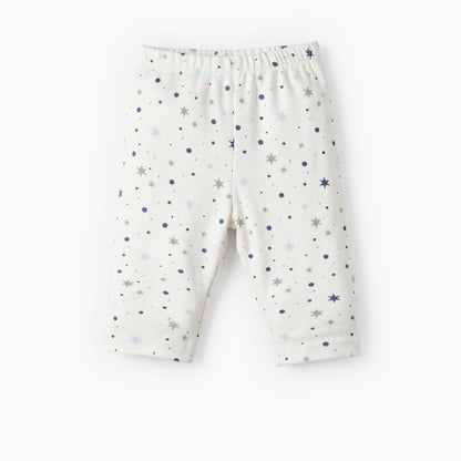 Juniors Cotton Crew Neck Long Sleeves Pyjama Set with Celestial Print