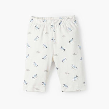 Juniors Cotton Crew Neck Long Sleeves Pyjama Set with Celestial Print