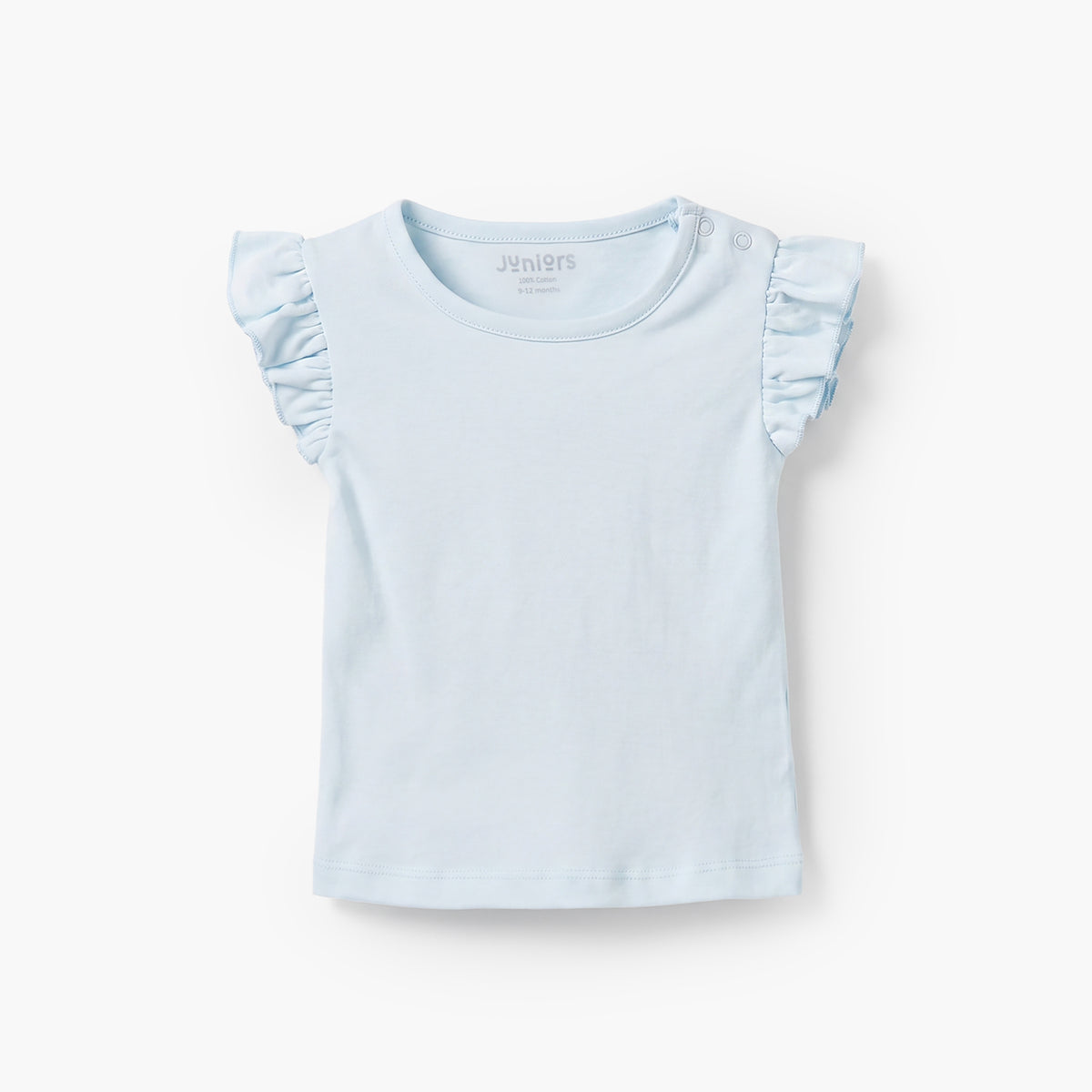 Juniors Crew Neck Sleeveless Top and Dungaree Dress Set with Aquatic Print
