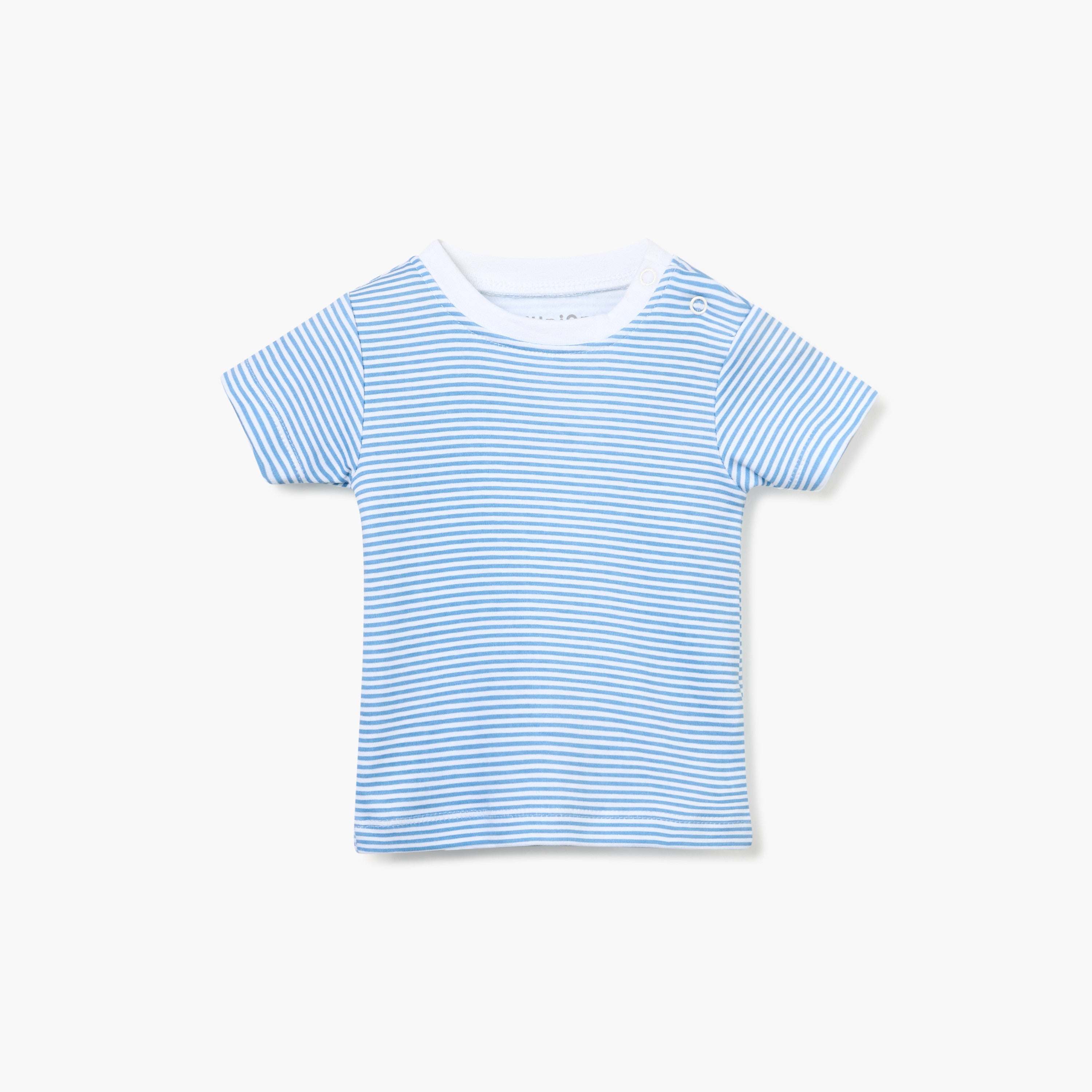 Juniors Striped T-shirt and Dungaree Set