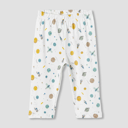 Pack of 2 Juniors Cotton Long Sleeves Pyjama Set with Space Print