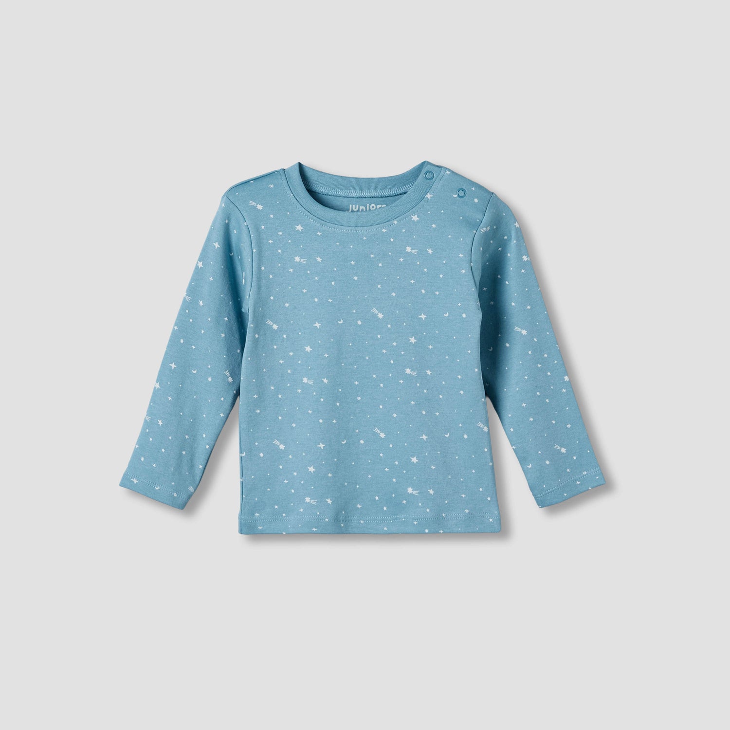 Pack of 2 Juniors Cotton Long Sleeves Pyjama Set with Space Print