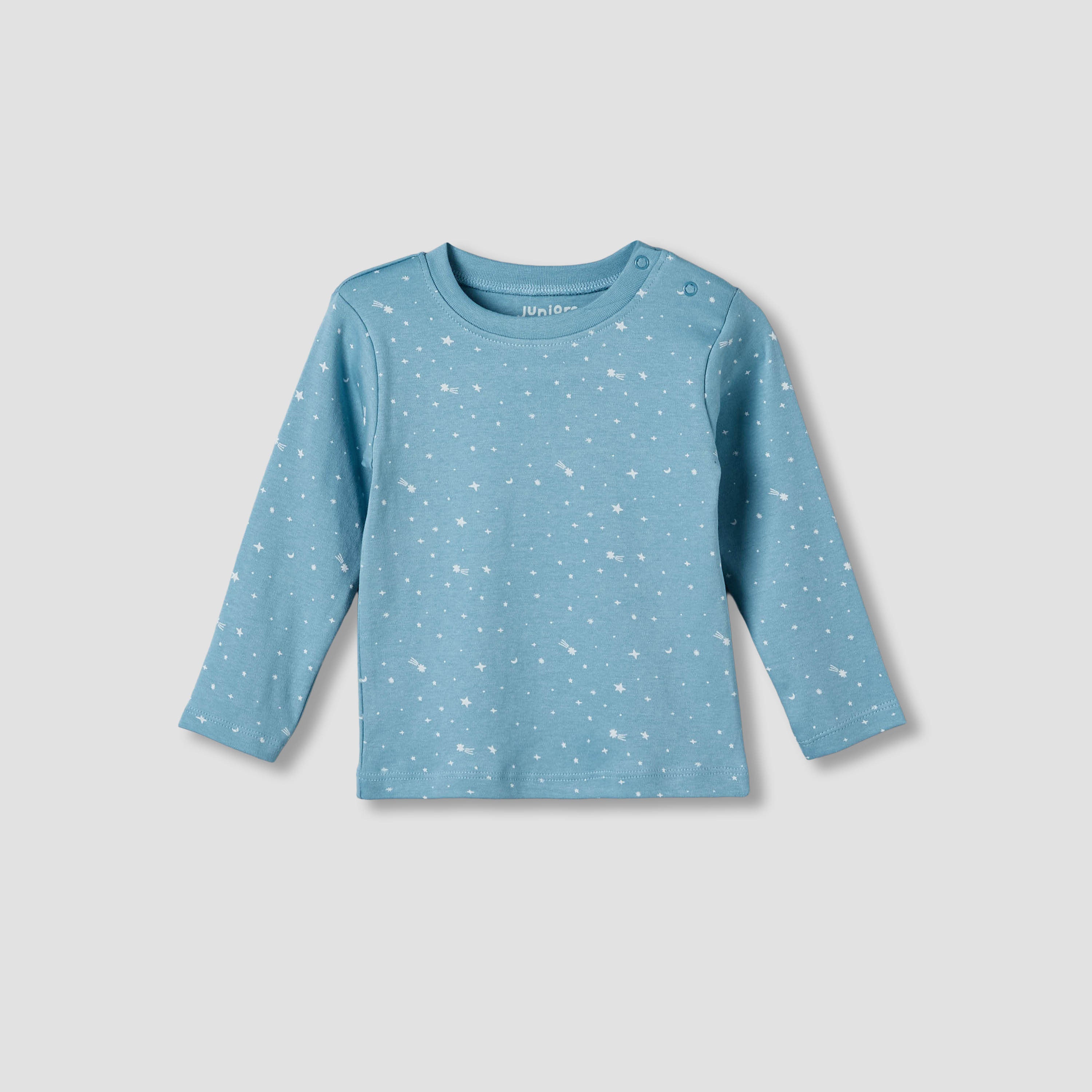 Pack of 2 Juniors Cotton Long Sleeves Pyjama Set with Space Print