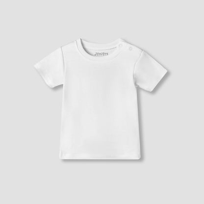 Juniors Round Neck Short Sleeves T-shirt and Dungaree Set with Print