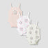 Pack of 3 Disney Square Neck Strappy Bodysuit with Marie Print - Pink / 12-18 mths